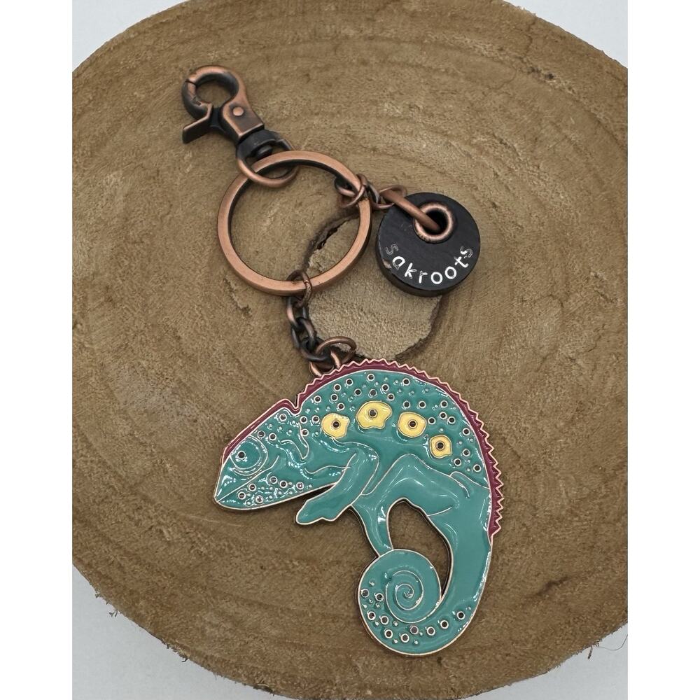 SAKROOTS Chameleon Bag Charm Keychain Lizard